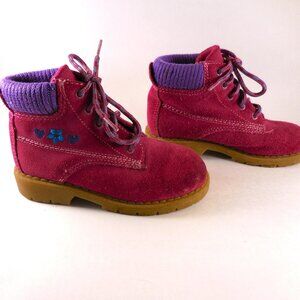 Pink Suede Boots for Kids – Size 9